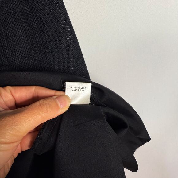 Loeffler Randall Womens 2 Black Mesh Racerback Tank Top Mixed Media Cotton Silk - Picture 8 of 8